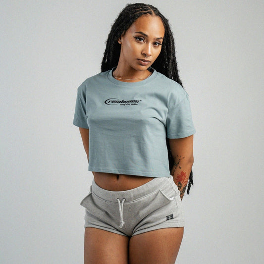 Resilience Cloudstate Crop Tee Sky
