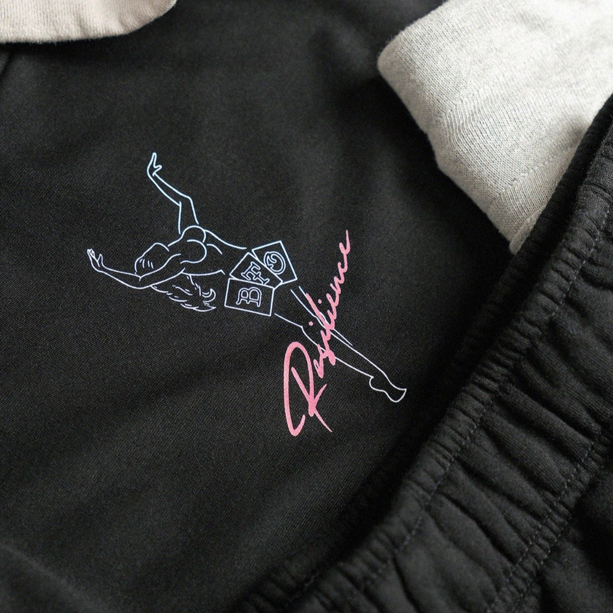 Resilience Handmade Lady of Chance Crop Tee Black