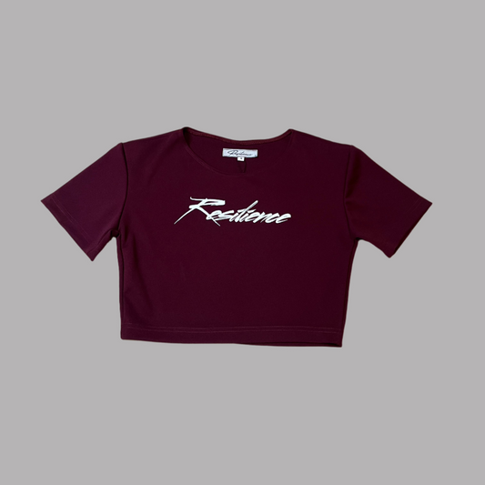 Resilience Handmade Crop Tee Crimson